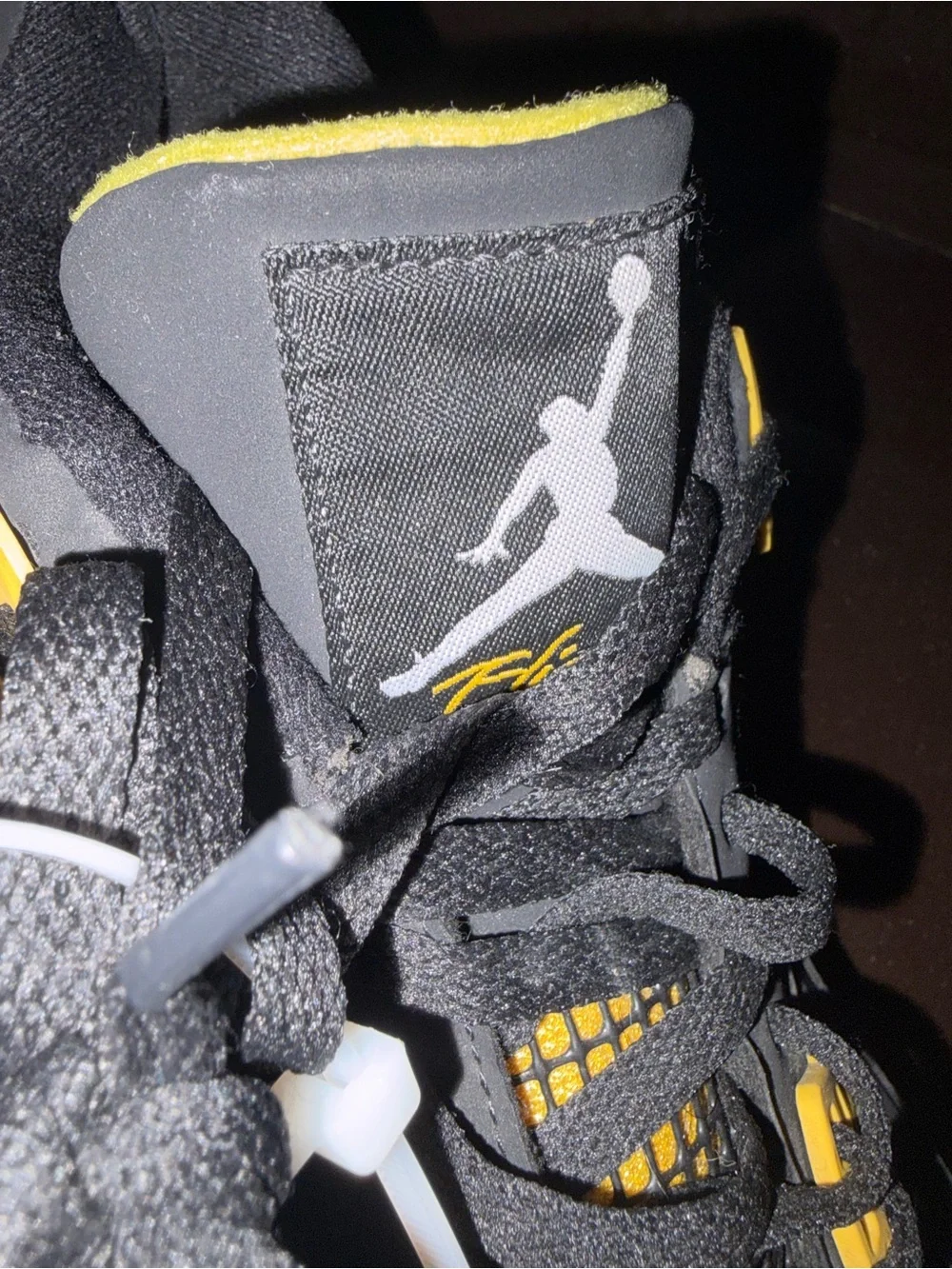 Air Jordan brand 4s Retro 2023 Yellow Thunder Basketball Sneakers Shoes size 13